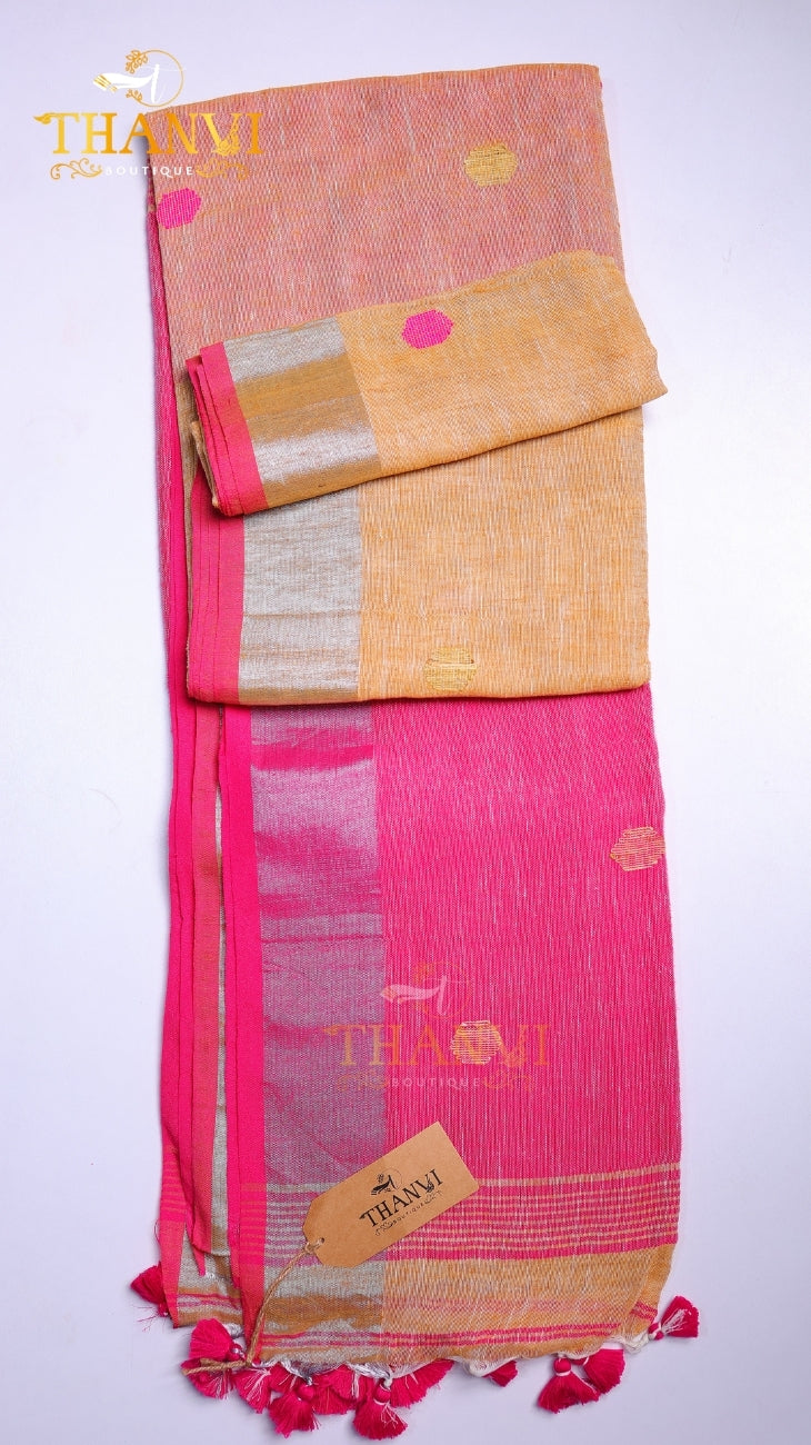 Butta Linen Saree