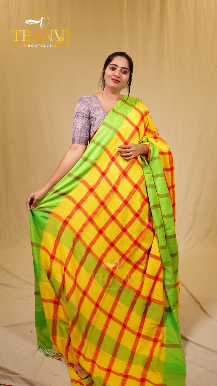 Cotton silk saree
