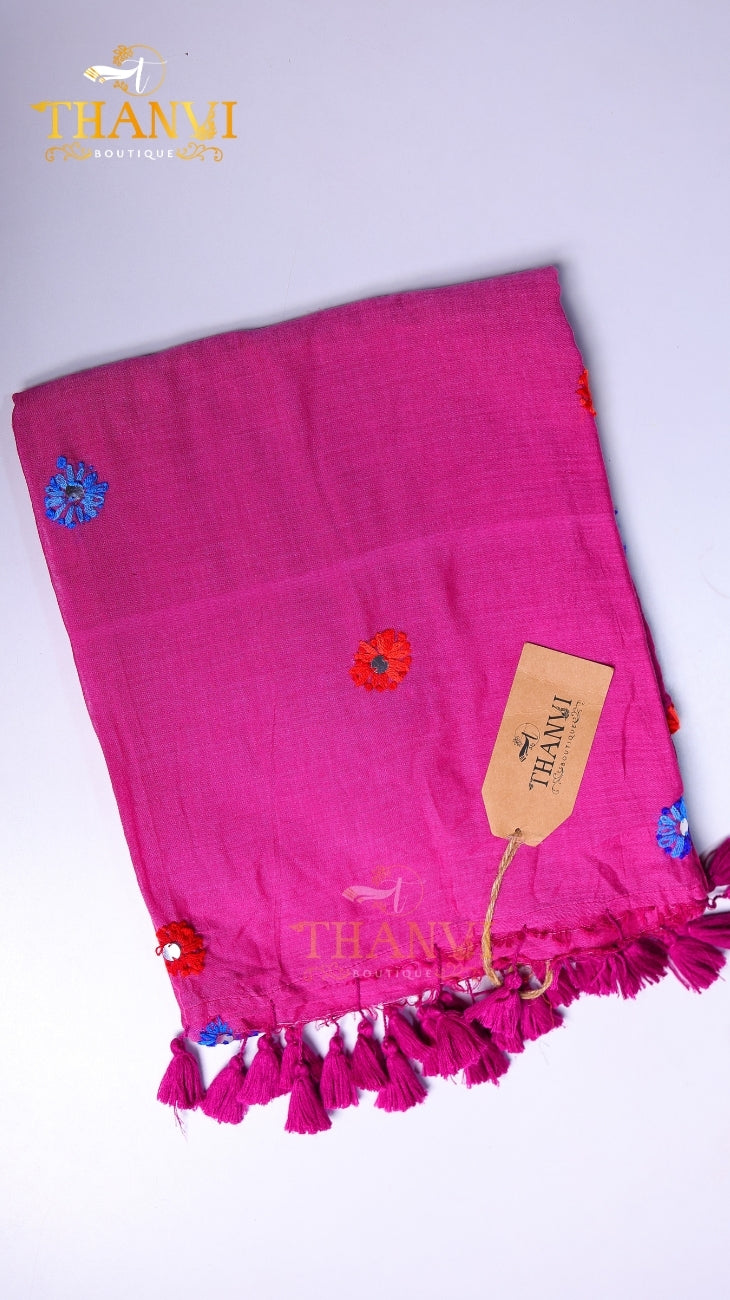 Couture Embroidery Cotton Saree