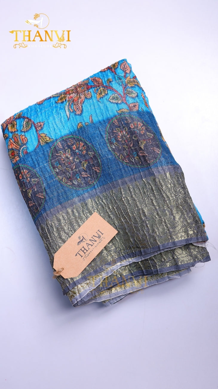 Crushed Tissue Saree