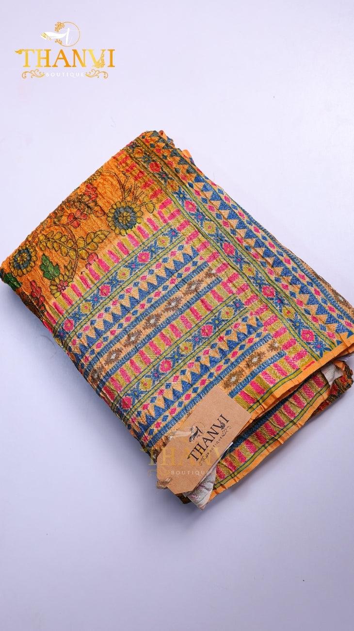 Crushed Tissue Saree