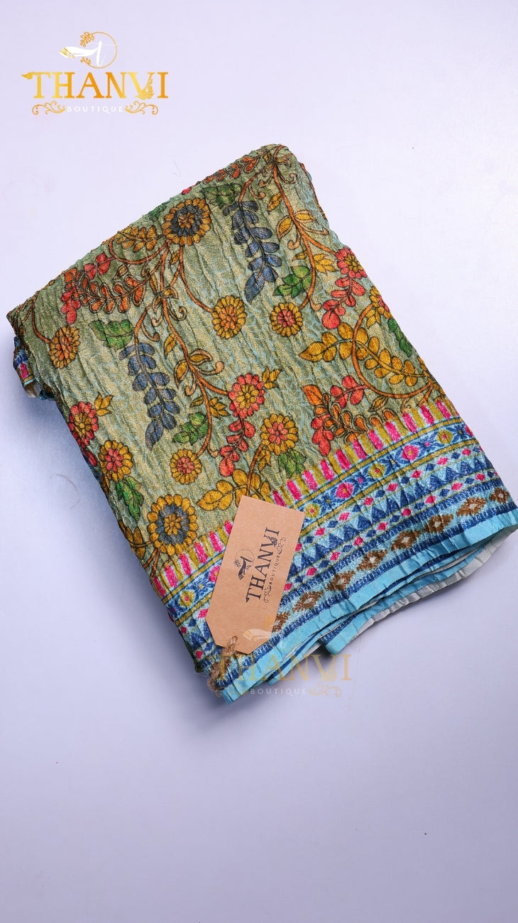 Crushed Tissue Saree