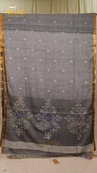 Crystal Linen Saree
