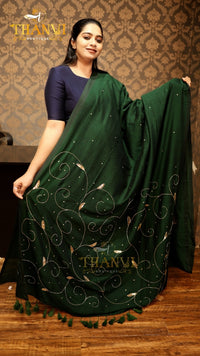 Customised Beads Work Saree