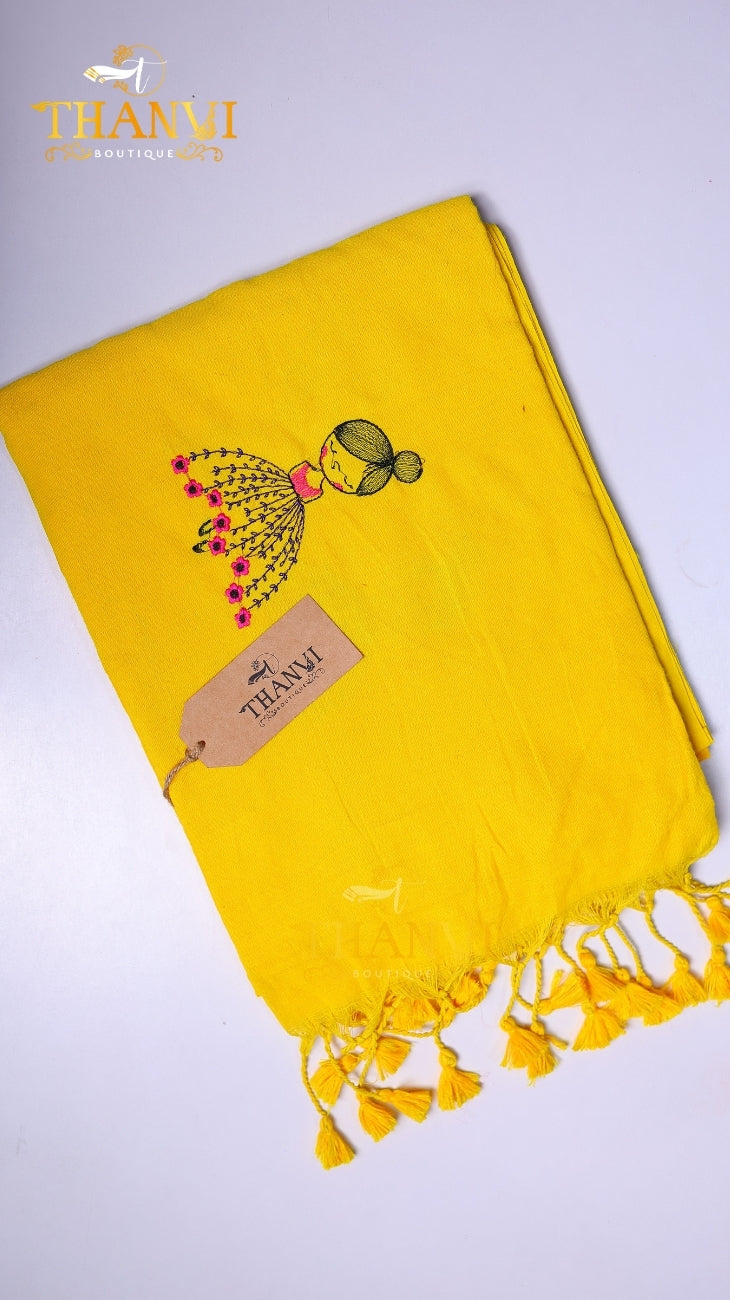 Flower Embroidery saree