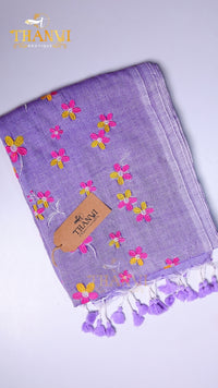 Flower Embroidery saree
