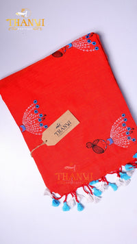 Flower Embroidery saree