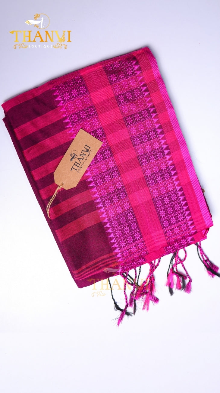 G/J Temple Border Saree