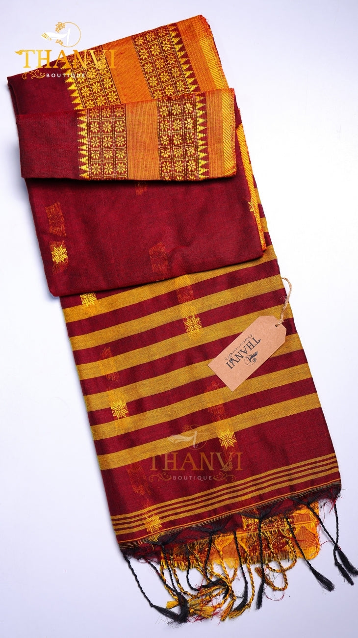 G/J Temple Border Saree