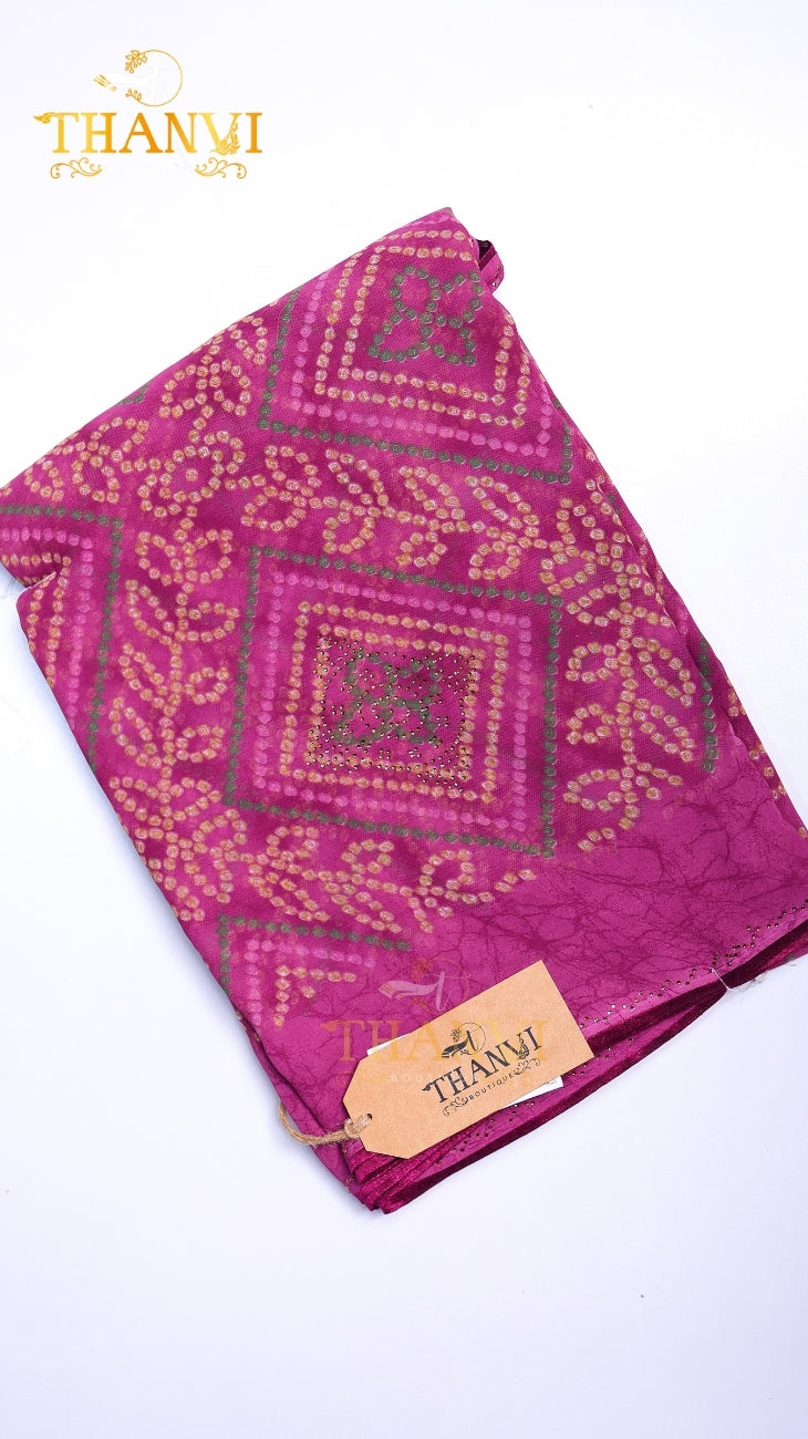 Georgette chiffon saree