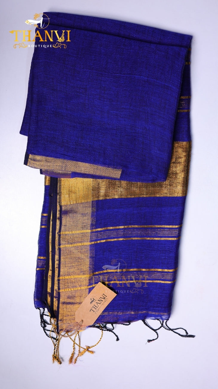 Linen Zari Big Border