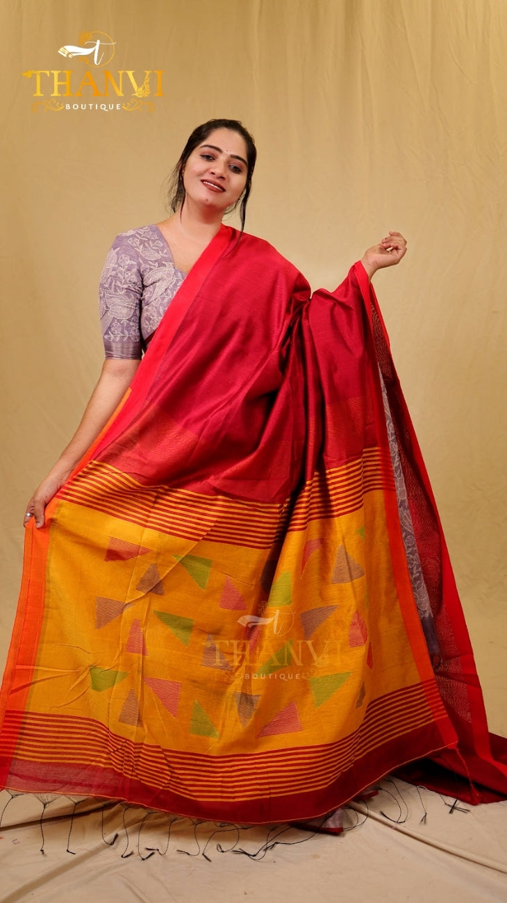 Linen Cotton Saree