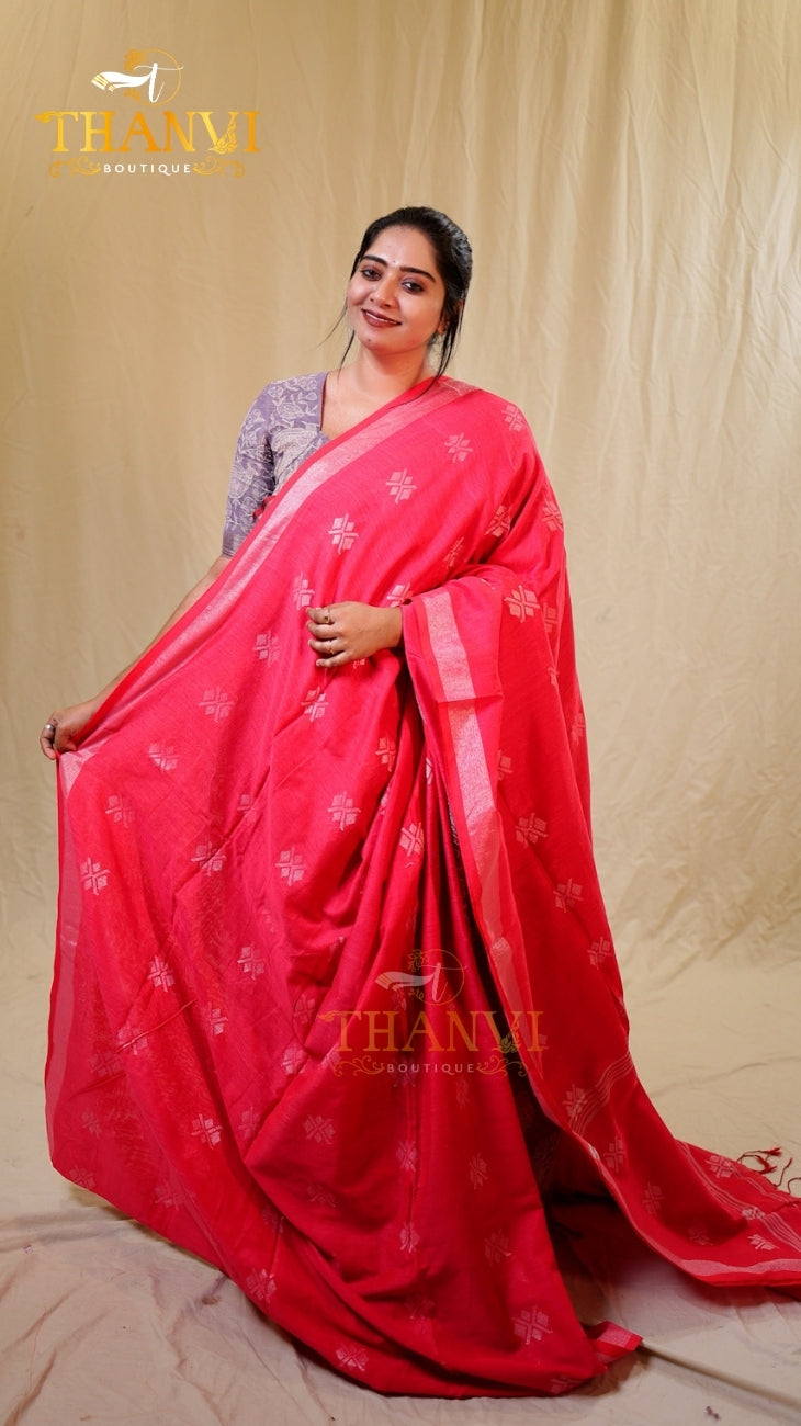 Linen Cotton Saree
