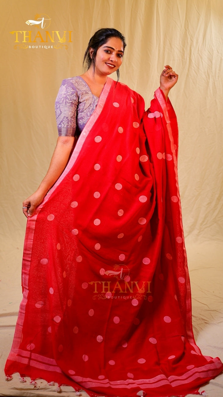 Linen Cotton Saree