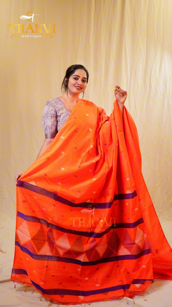 Linen Cotton Saree