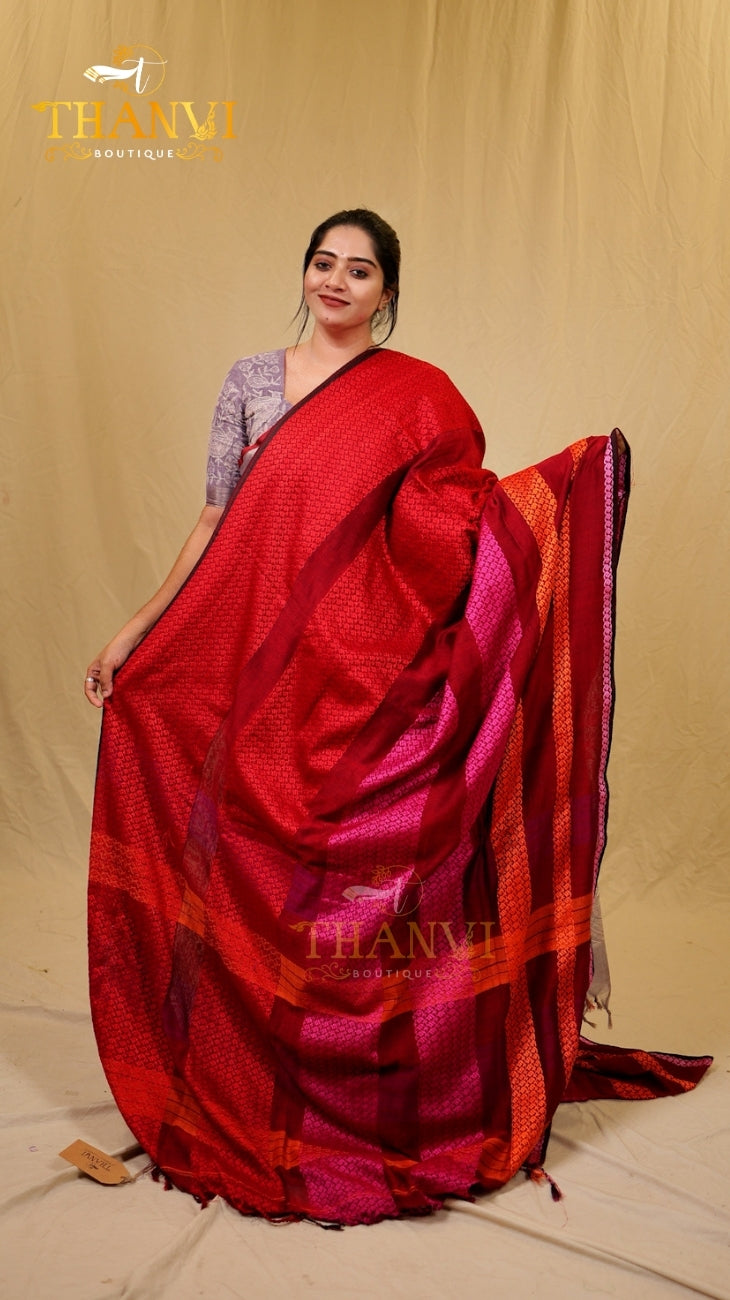 Linen Cotton Saree