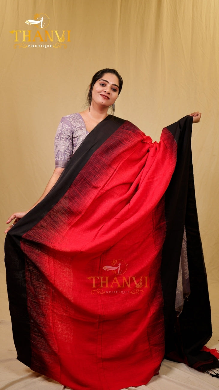 Linen Cotton Saree