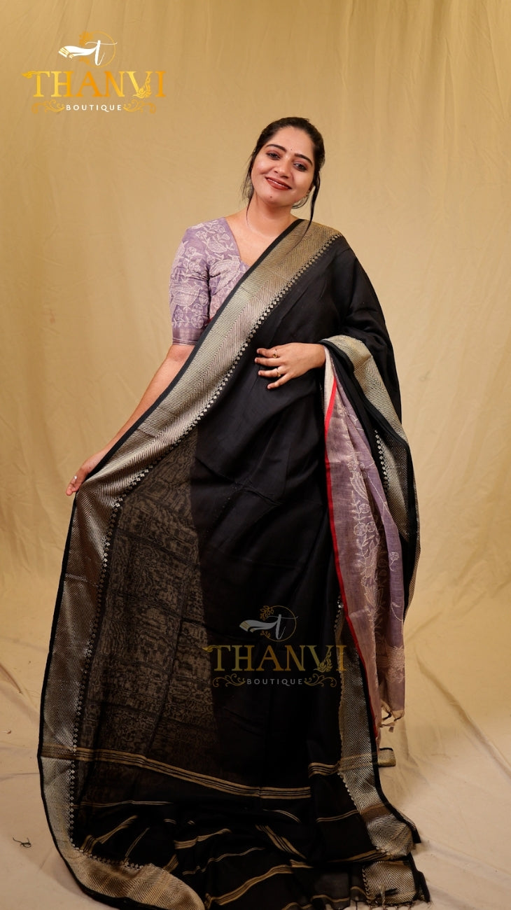 Linen Cotton Saree