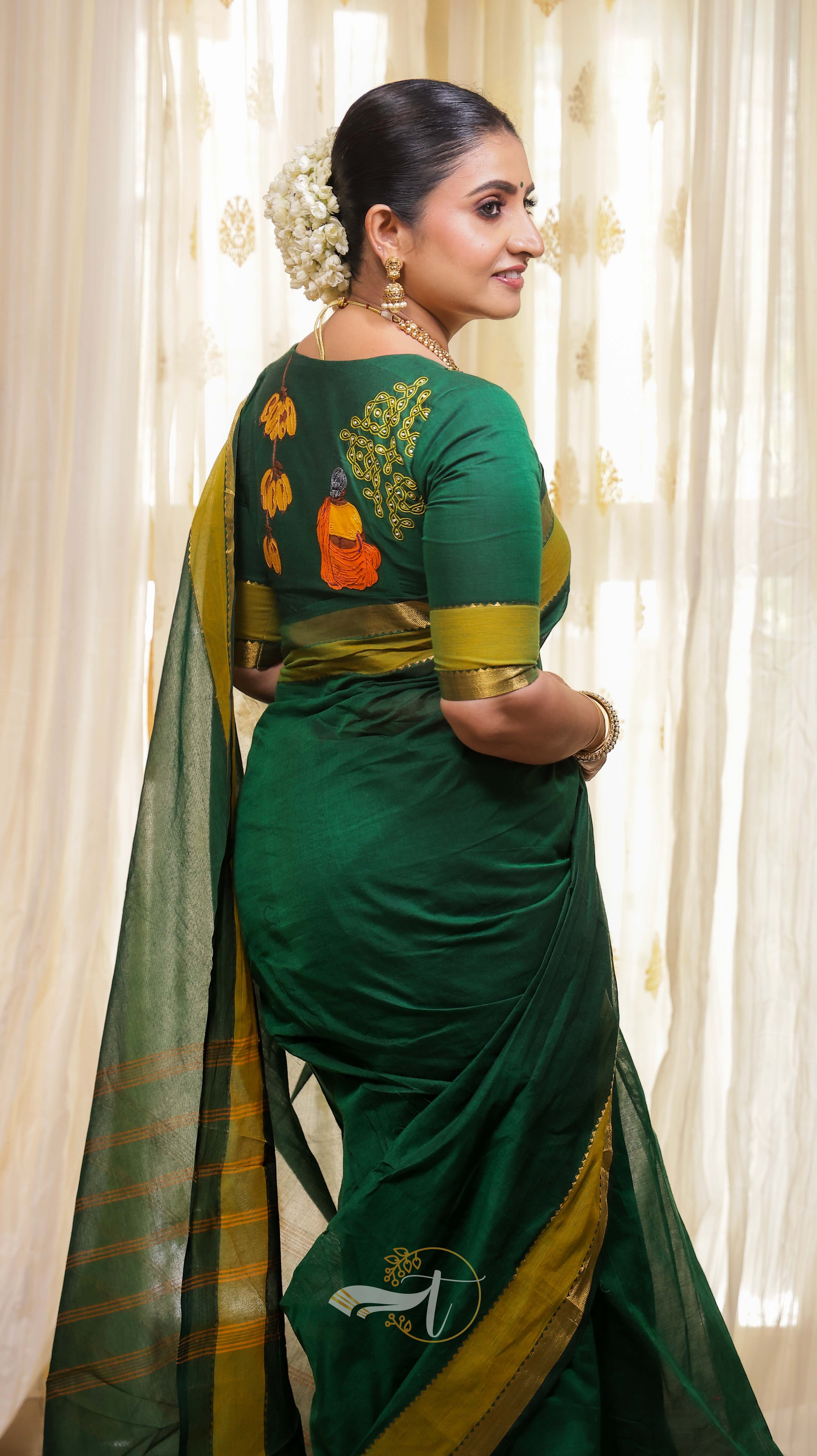 cotton boutique saree