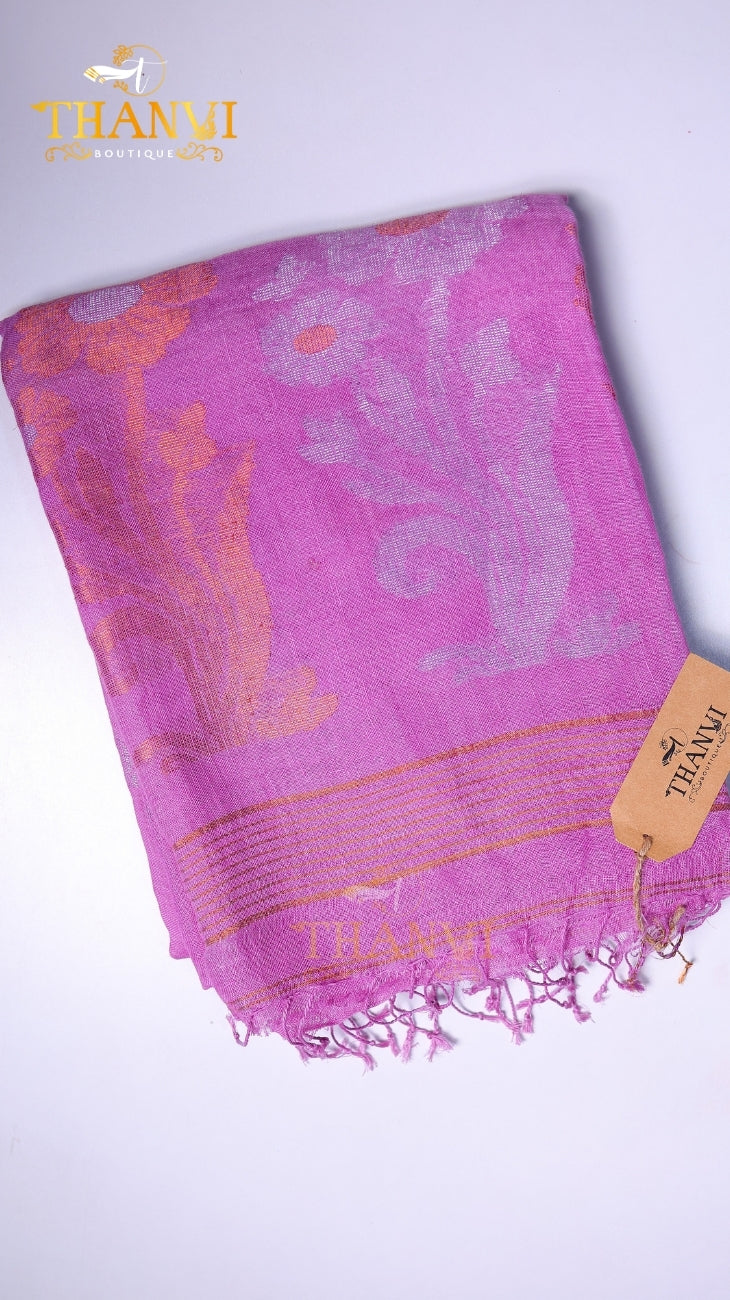 Premium Mashru Linen Saree