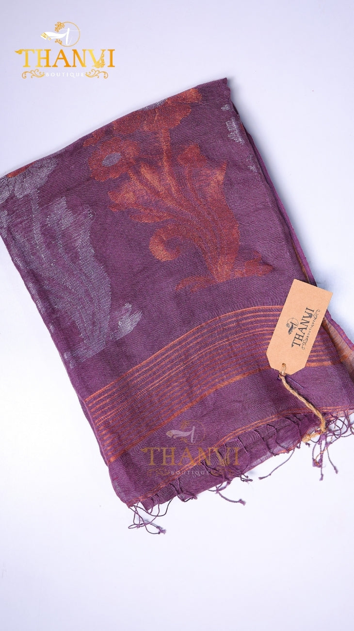 Premium Mashru Linen Saree