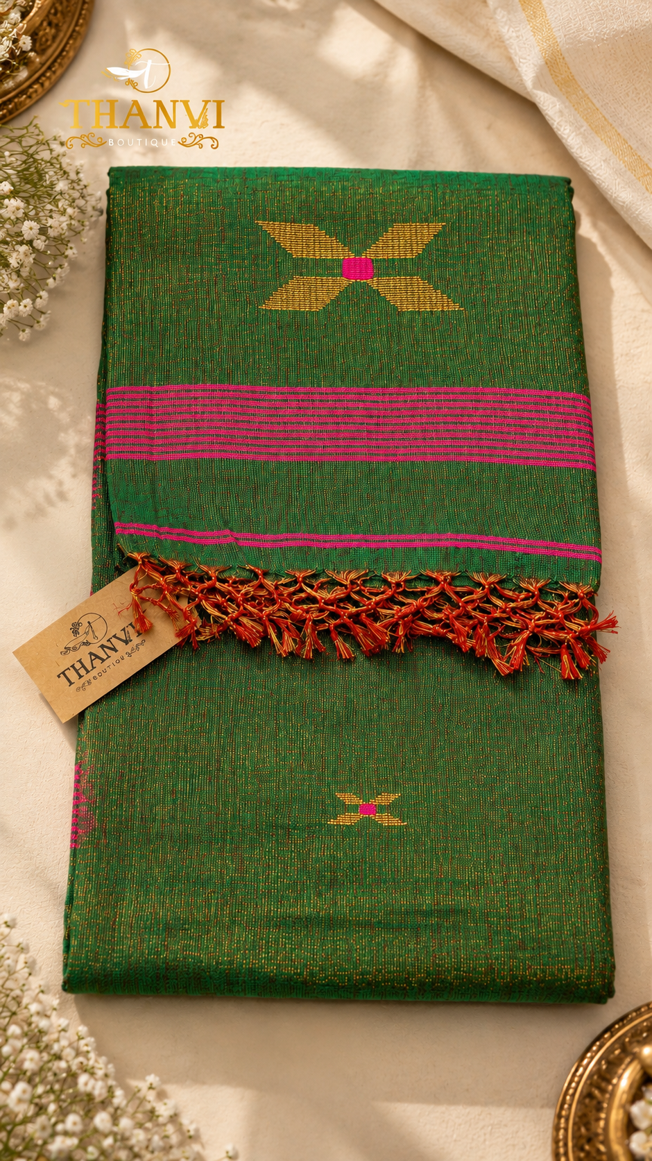 Elite Tissue Linen Saree