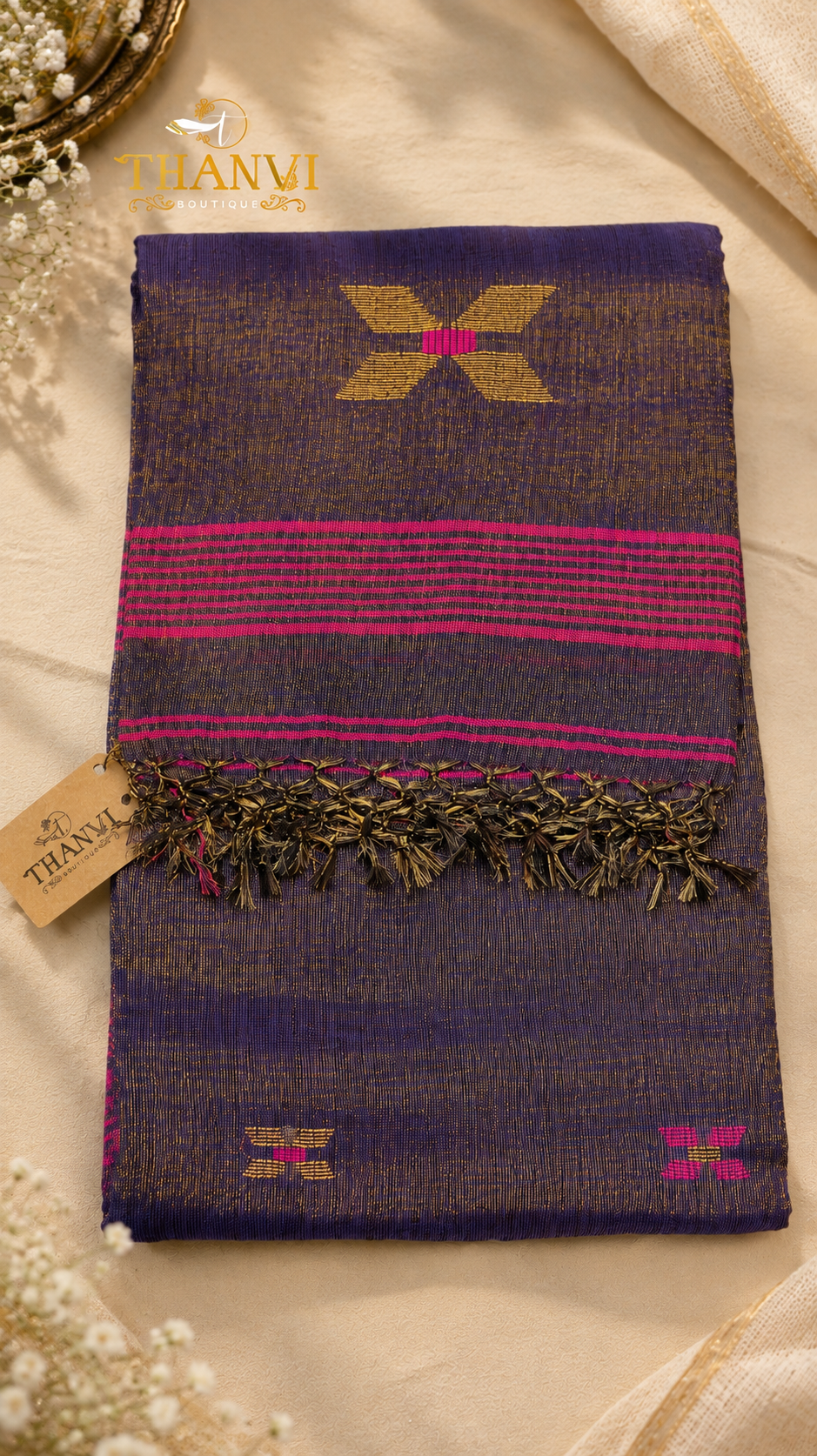 Elite Tissue Linen Saree