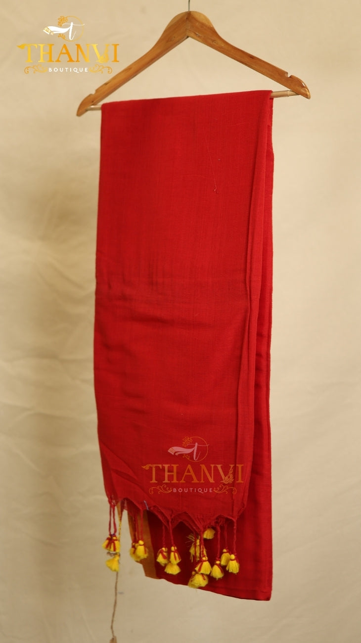 Plain Linen Saree
