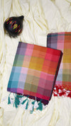 Popstick Checks Khadi Saree