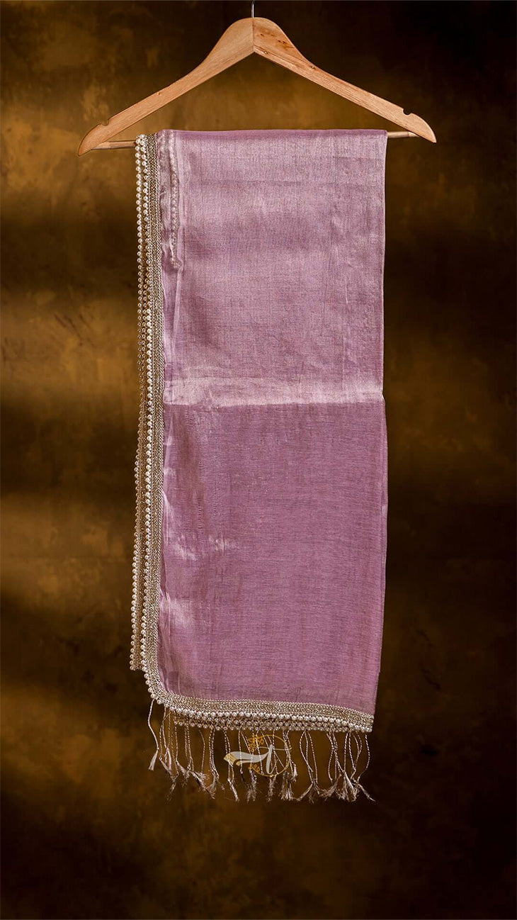 Raga Pearl Lace Tissue Saree