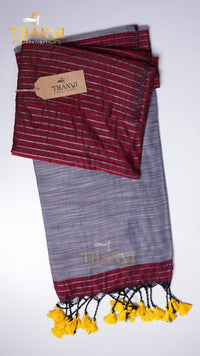 Stripes 100 Counts Saree