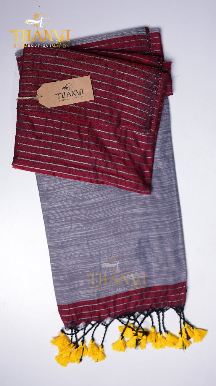 Stripes 100 Counts Saree