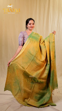Tissue linen saree