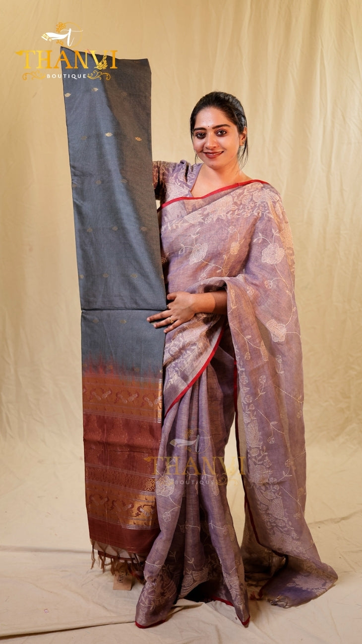 Tussar silk saree