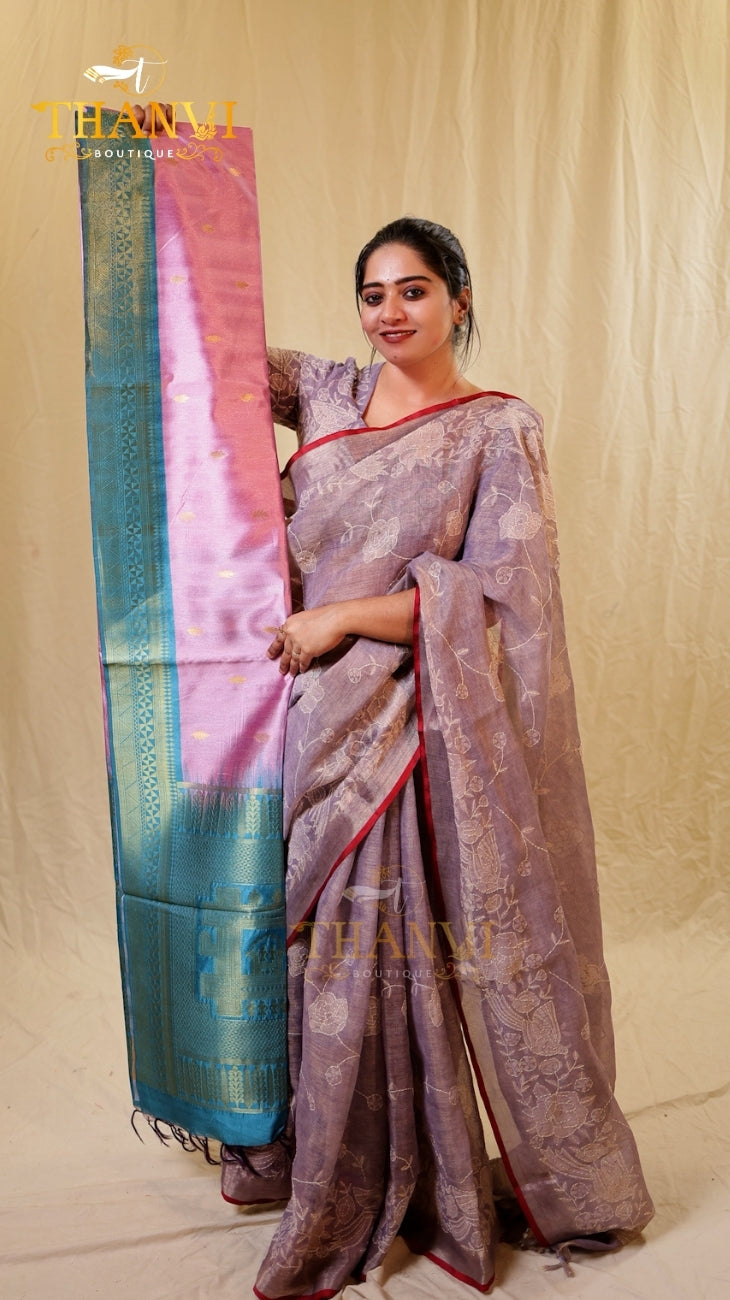 Tussar silk saree