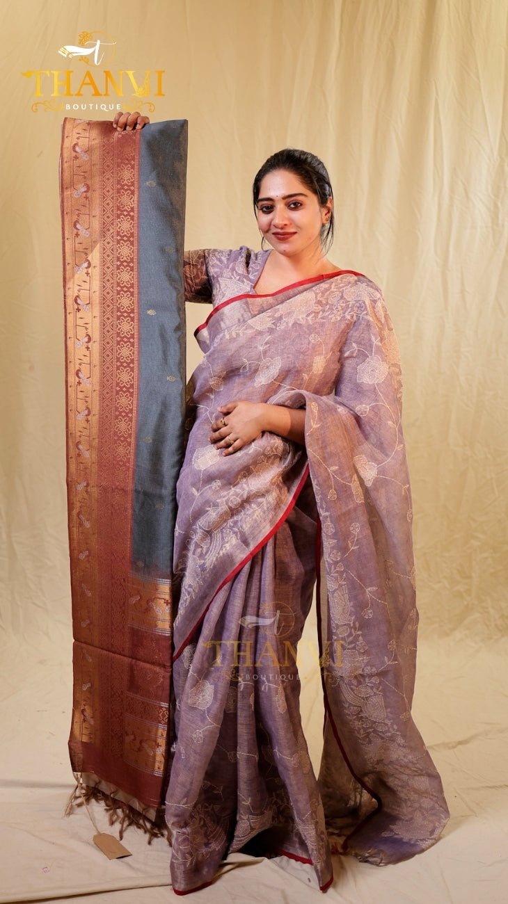 Tussar silk saree