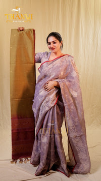Tussar silk saree