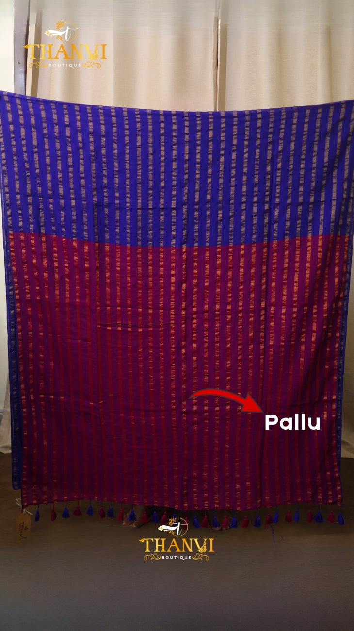Golden Stripes Zari Saree