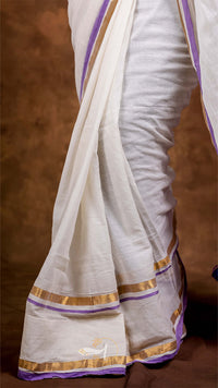 Golden String Double Border Saree