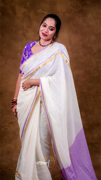 Golden String Double Border Saree